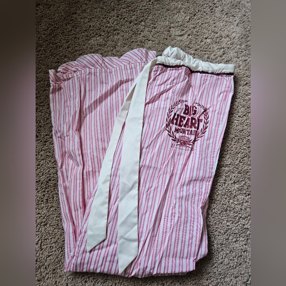Victoria's Secret Other - Victoria's Secret Pink and White Striped Pajama Bottoms Small Vintage Pink Style